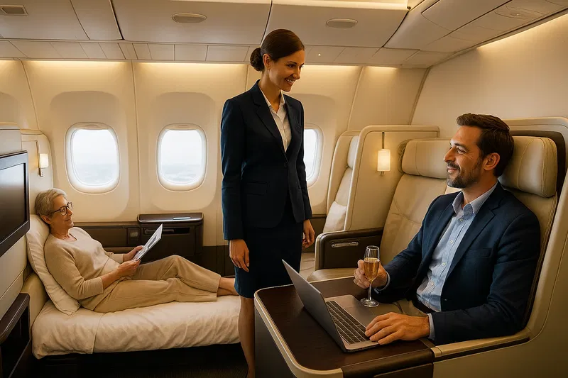 Volar en primera clase: lujo, comodidad y cómo aprovecharlo al máximo